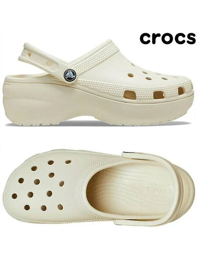 Classic Platform Clog Sandals Beige - CROCS - BALAAN 2