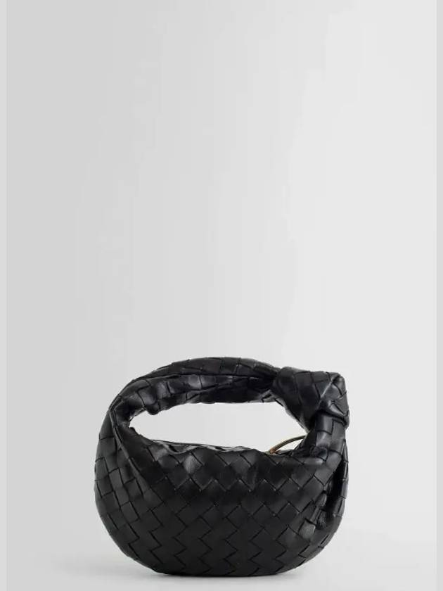 Jodie Intrecciato Small Tote Bag Black - BOTTEGA VENETA - BALAAN 4