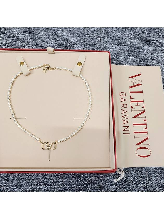 Garavani Pearls Necklace Gold - VALENTINO - BALAAN 5