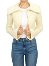 House of Sunny VOL22124 BUTTER Women s Crop Cardigan - HAUS OF HONEY - BALAAN 7