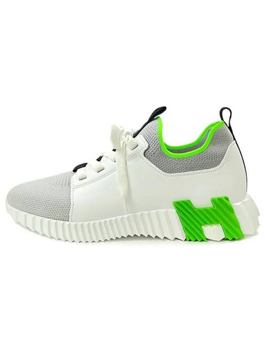 Depart Knit Low Top Sneakers Green Blanc - HERMES - BALAAN 1