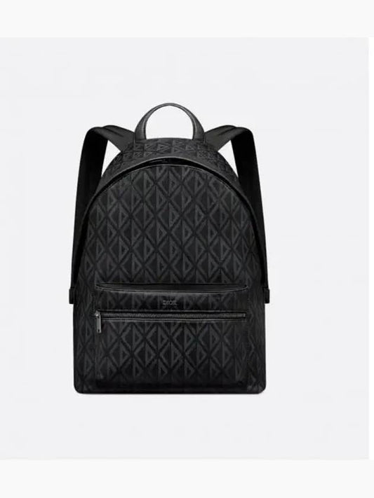 Rider CD Diamond Canvas Smooth Calfskin Backpack Black - DIOR - BALAAN 2