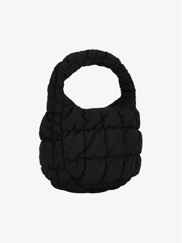 Quilted Micro Tote Bag Black - COS - BALAAN 3