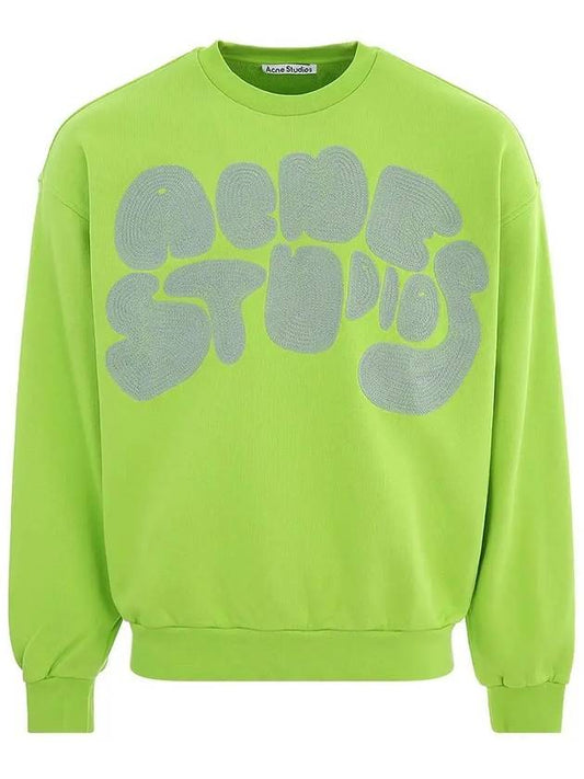 Bubble Logo Crew Neck Sweatshirt Green - ACNE STUDIOS - BALAAN 2