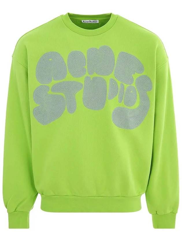 Bubble Logo Crew Neck Sweatshirt Green - ACNE STUDIOS - BALAAN 3