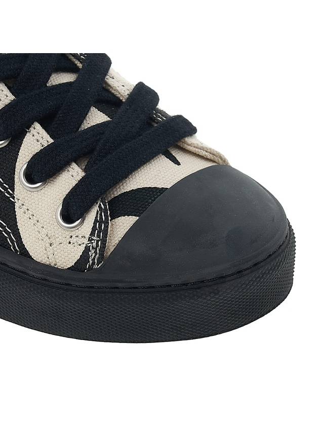 ORB Print Canvas Low Top Sneakers Black Beige - VIVIENNE WESTWOOD - BALAAN 10