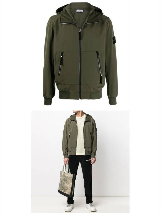 Men's Light Soft Shell R Hooded Jacket Khaki - STONE ISLAND - BALAAN 5