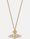 Women's Thin Line Short Flat ORB Pendant Necklace Gold - VIVIENNE WESTWOOD - BALAAN 2