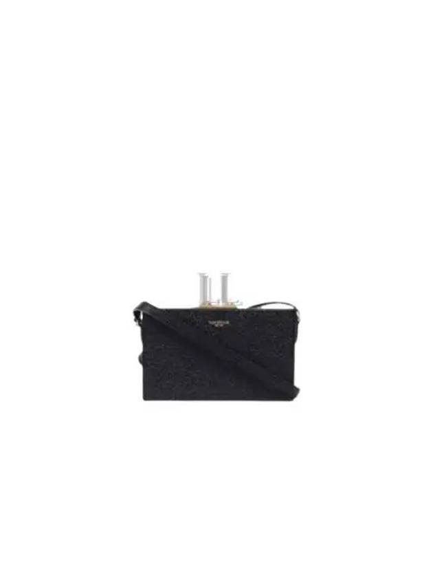 Logo Grained Leather Crossbody Bag Black - THOM BROWNE - BALAAN 2