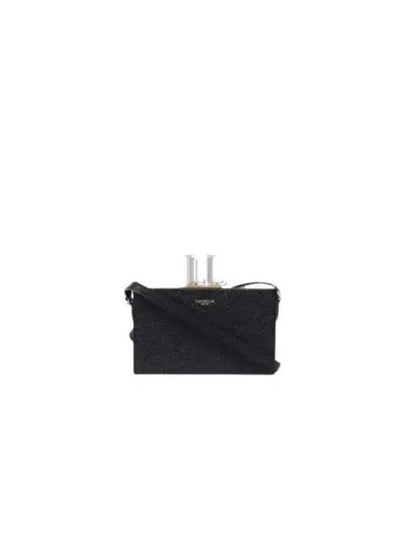 Logo Grained Leather Crossbody Bag Black - THOM BROWNE - BALAAN 2