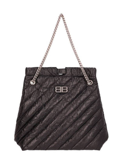 Medium Crush Quilted Tote Bag Black - BALENCIAGA - BALAAN 2