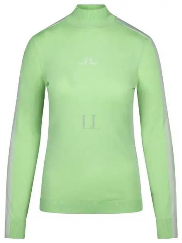 Women's Adia Mock Neck Knit Long Sleeve T-Shirt Green - J.LINDEBERG - BALAAN 2