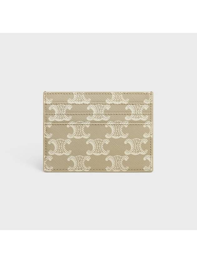 Triomphe Card Wallet Canvas Greige - CELINE - BALAAN 4