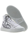 logo canvas high-top sneakers white - VIVIENNE WESTWOOD - BALAAN 6