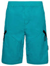 Chrome R Multi-Pocket Bermuda Shorts Blue - CP COMPANY - BALAAN 1