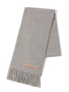 Wool Fringe Scarf Light Grey Melange - ACNE STUDIOS - BALAAN 2