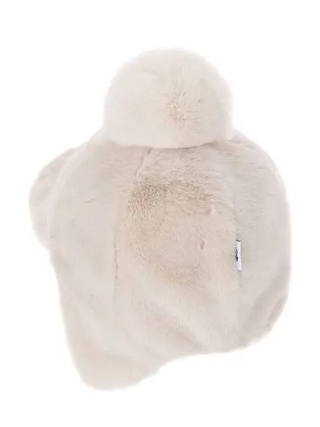 Fur Bell Earmuff Cap 8623LXAFBEIGE - BLACK&WHITE - BALAAN 3