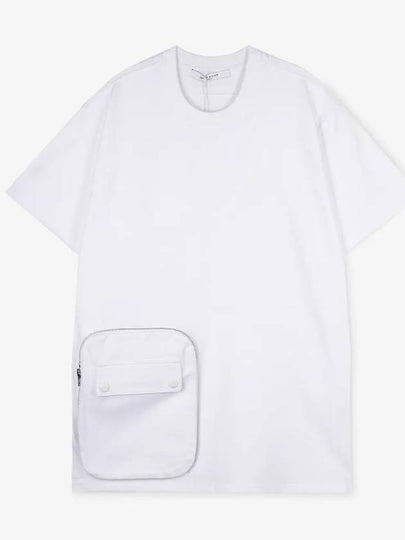 Men's zipper pocket detail white short sleeve t-shirt 7214 666 100 - GIVENCHY - BALAAN 2