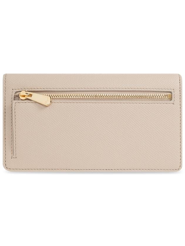 FERRAGAMO Leather Wallet, Women's, Beige - SALVATORE FERRAGAMO - BALAAN 3