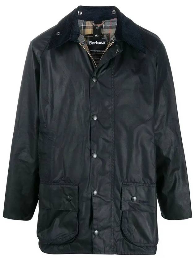 Men's Beaufort Wax Jacket Navy - BARBOUR - BALAAN 2