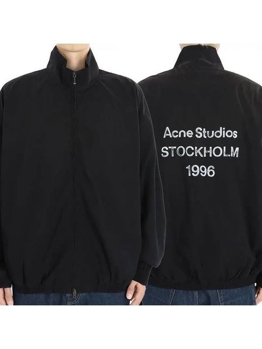 1996 Stamp Logo Zip-Up Jacket Black - ACNE STUDIOS - BALAAN 2