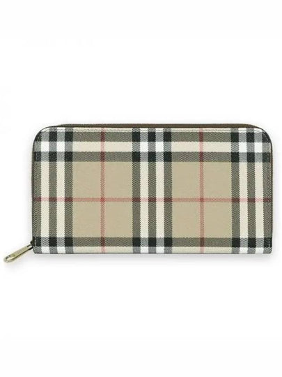 Check Zip Around Long Wallet Archive Beige - BURBERRY - BALAAN 2