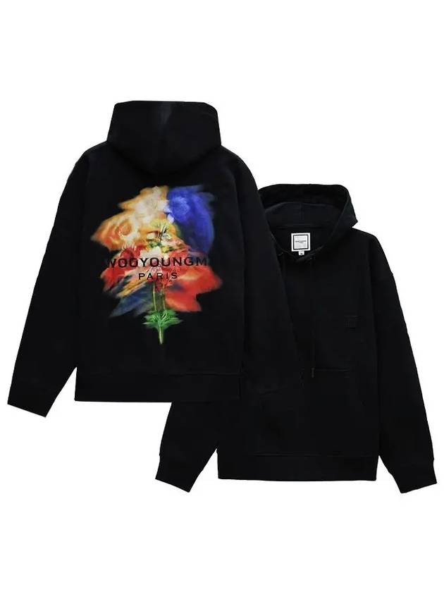 Swaying Flower Back Logo Hoodie Black - WOOYOUNGMI - BALAAN 2