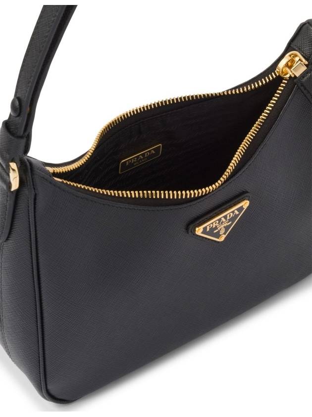 Re-Edition Saffiano Leather Mini Bag Black - PRADA - BALAAN 4