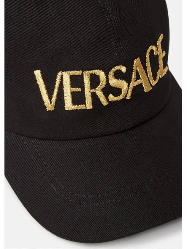 Embroidered Logo Ball Cap Black - VERSACE - BALAAN 5