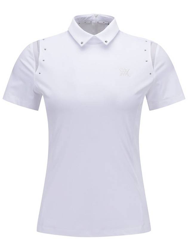 WOMEN BEADS POINT SHORT T SHIRTWH - ANEWGOLF - BALAAN 1