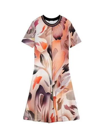 Women s Floral Easy Crew Neck Dress Orange 270090 - PAUL SMITH - BALAAN 1