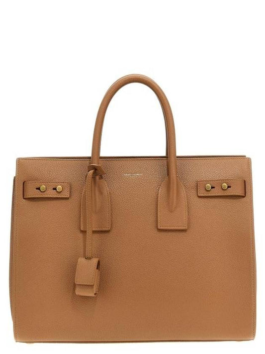 Sac De Jour Grain Leather Small Tote Bag Cinnamon - SAINT LAURENT - BALAAN 1