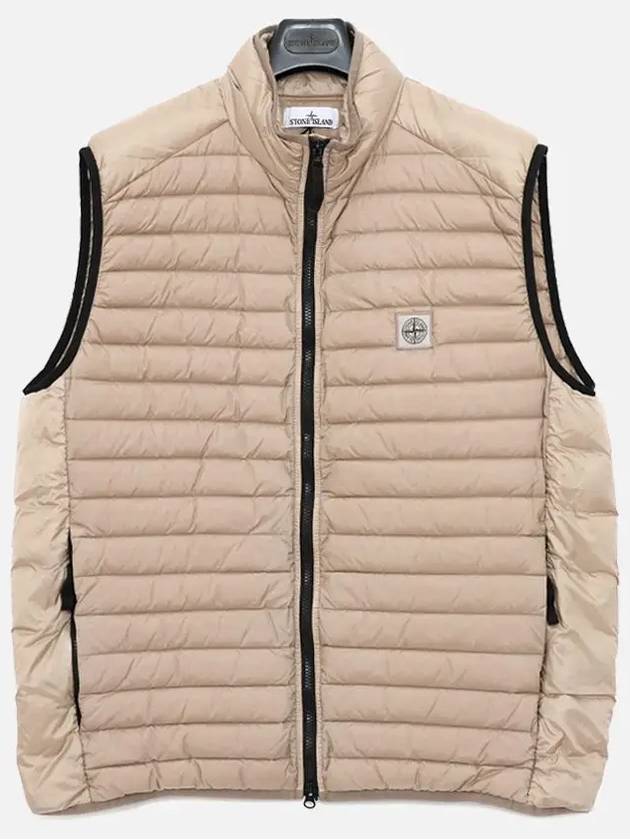 Loom Woven Chambers Recycled Nylon Down Padding Vest Dove Grey - STONE ISLAND - BALAAN 4