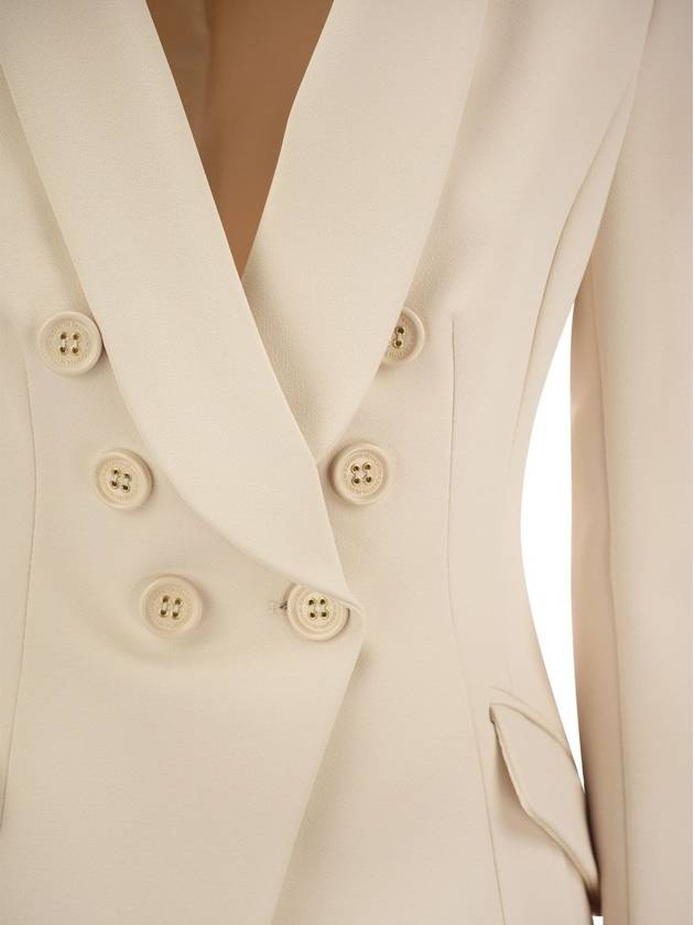 Double-breasted crepe jacket with shawl lapels - ELISABETTA FRANCHI - BALAAN 4