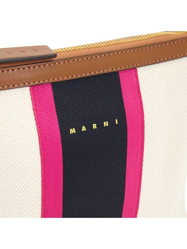 Striped Canvas Cross Bag Ivory - MARNI - BALAAN 8