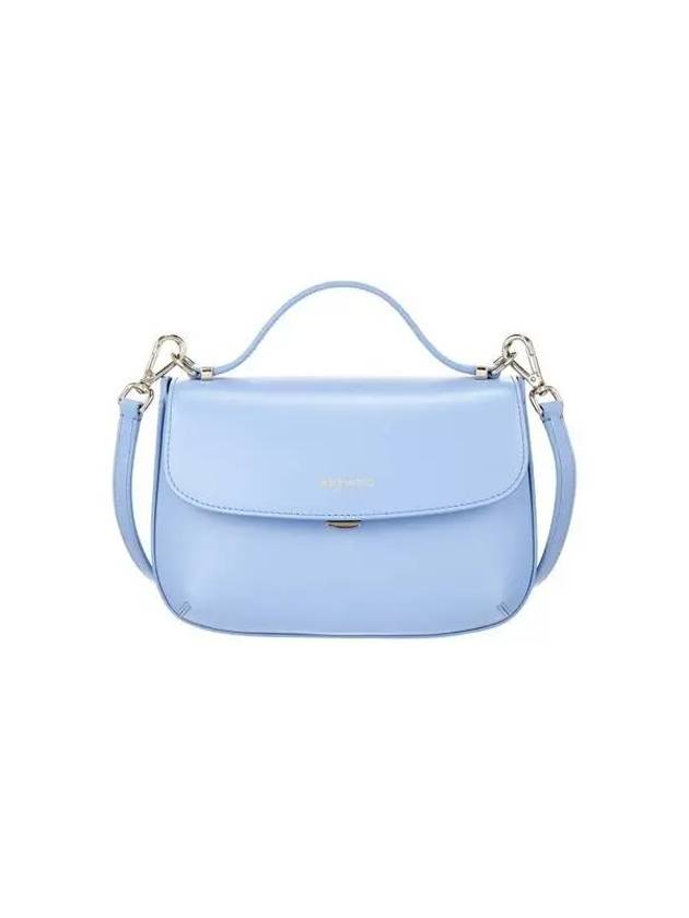 Women s Pushlock Leather Handbag Blue - GIORGIO ARMANI - BALAAN 1