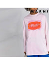 Logo Print Loose Fit Jersey Long T-Shirt Pink THJE0129PI USCU64 PLC09 - MARNI - BALAAN 3