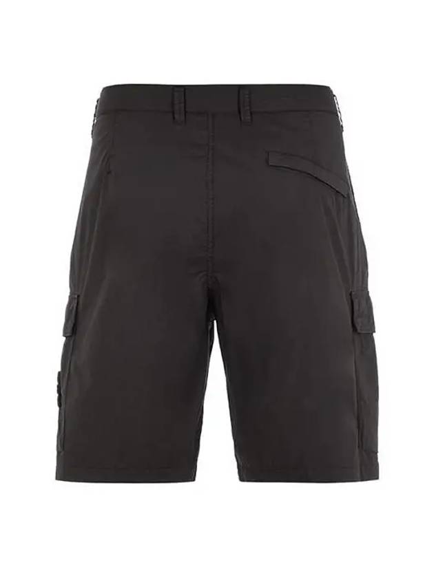 Light Stretch Cotton Bermuda Shorts Black - STONE ISLAND - BALAAN 3