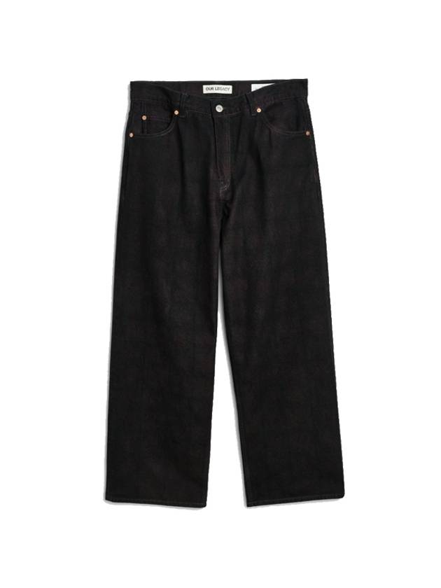 Vast Cut Overdyed Big Lumbercheck Print Wide Jeans Black - OUR LEGACY - BALAAN 1