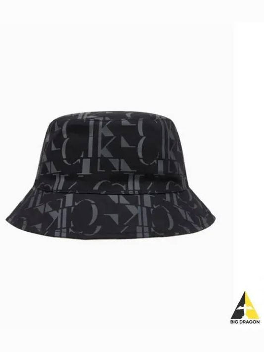 JEANS Black White Double Sided CKJ Slick Reversible Bucket Hat K609811 02Y - CALVIN KLEIN - BALAAN 1