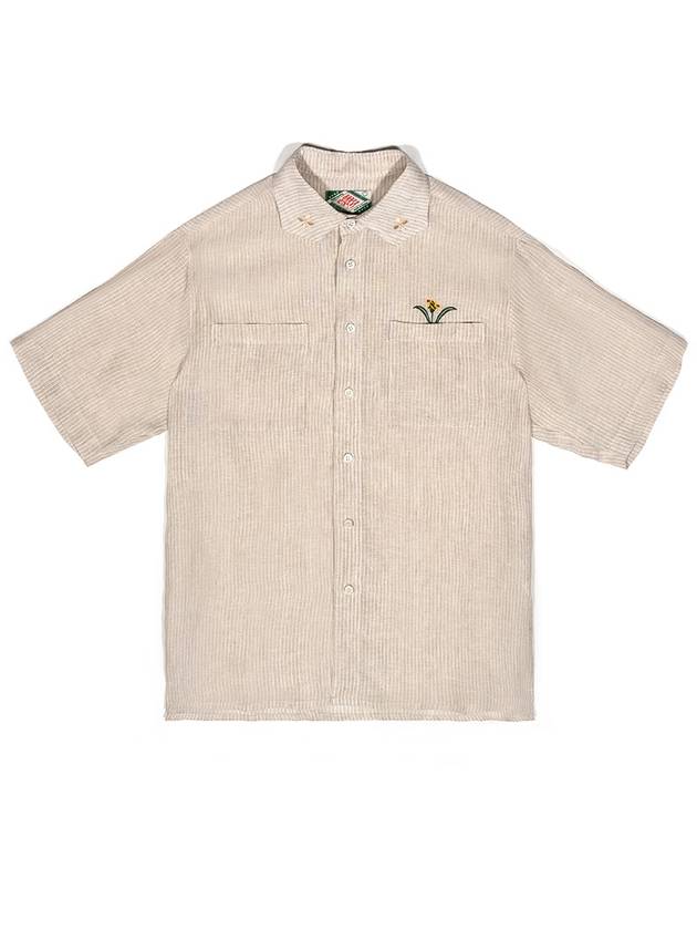 Others Ginger Linen Short Sleeve Shirt Beige - IOEDLE - BALAAN 1