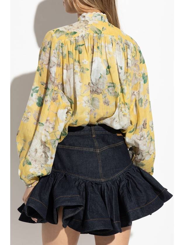 Zimmermann Shirt With Floral Pattern, Women's, Yellow - ZIMMERMANN - BALAAN 4