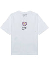 Floating Flower Cotton Short Sleeve T-Shirt White - MAISON KITSUNE - BALAAN 3