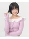 Frill Crop Cardigan Lavender - ZIZEMUSEUM - BALAAN 2