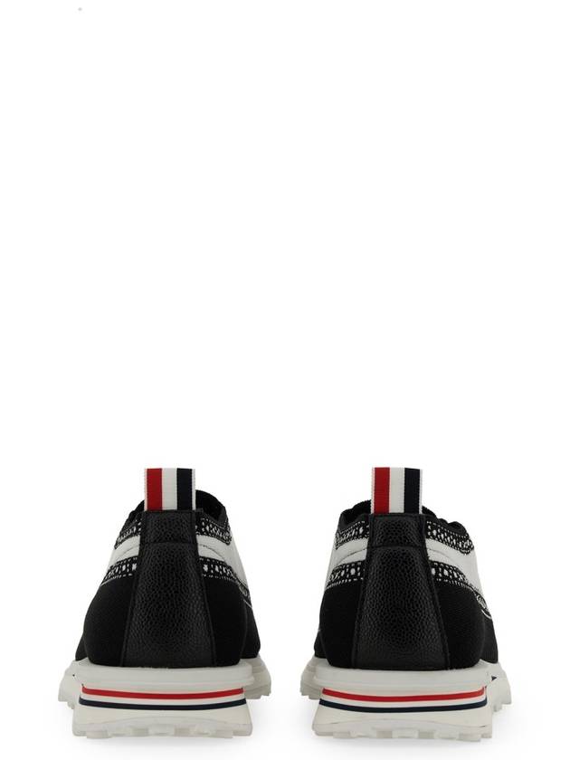 Tech Trompe L'oeil Long Wingtip Low Top Sneakers Black - THOM BROWNE - BALAAN 5