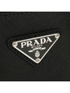 triangle logo leather shoulder bag black - PRADA - BALAAN 6