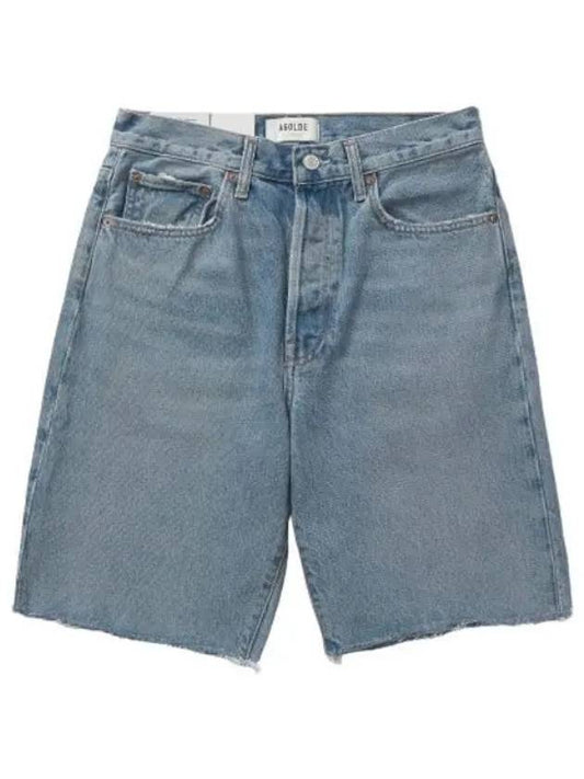 A Goldie Aira mid rise shorts denim pants med indigo - AGOLDE - BALAAN 1