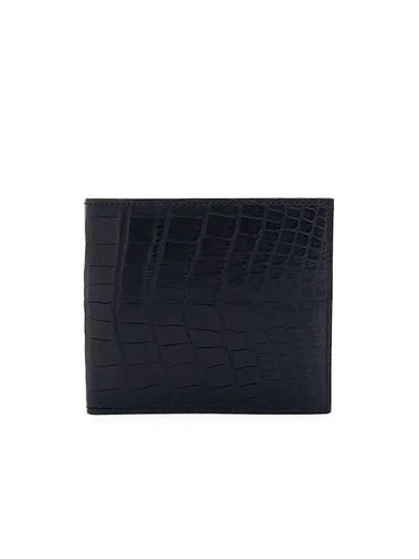 Alligator MC2 half wallet black Y engraved 4HL0104 - HERMES - BALAAN 1