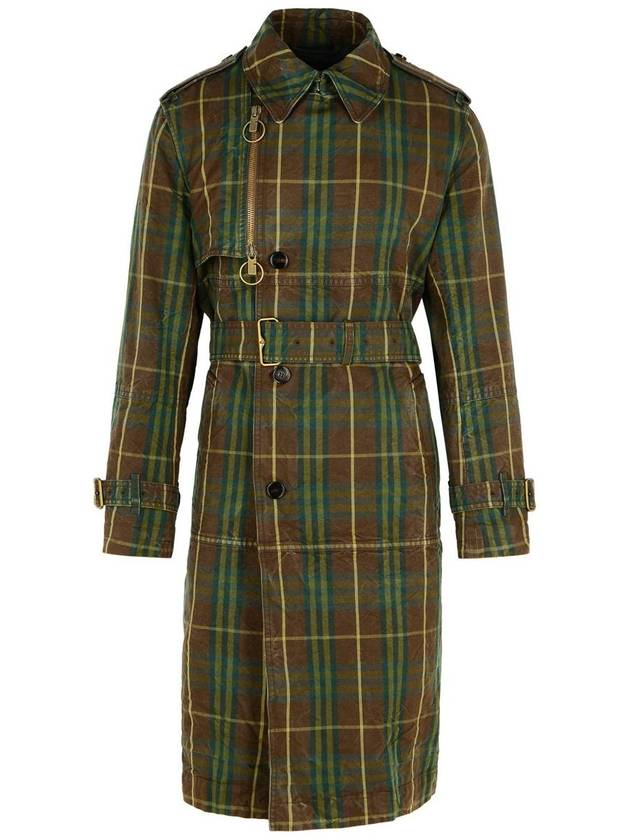 Double Breasted Check Long Trench Coat Tor - BURBERRY - BALAAN 2