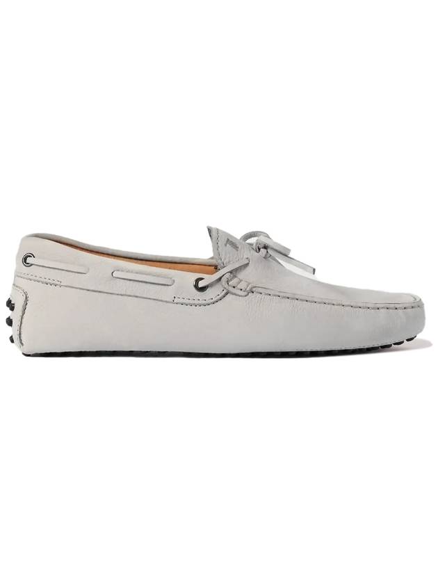 Men's Nubuck Gomino Driving Shoes Gray - TOD'S - BALAAN 1